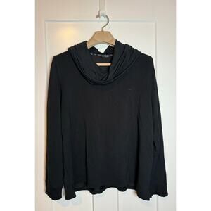 Lauren Ralph Lauren Black Label Cowl Neck Top Size XL Black Womens